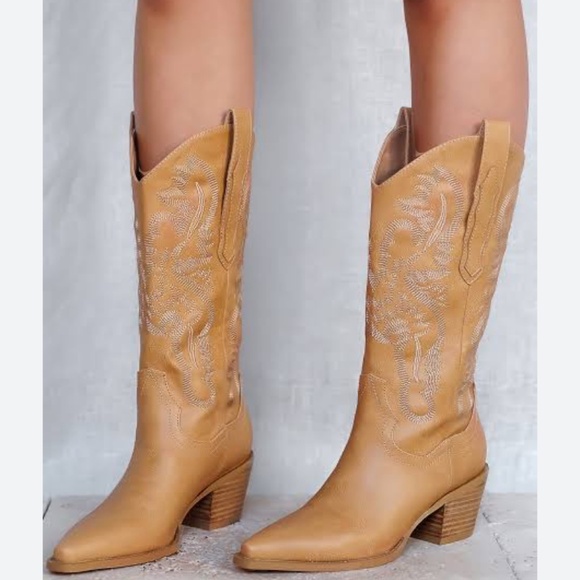 Billini Shoes - Billini Danilo Western Boots in Camel Brown